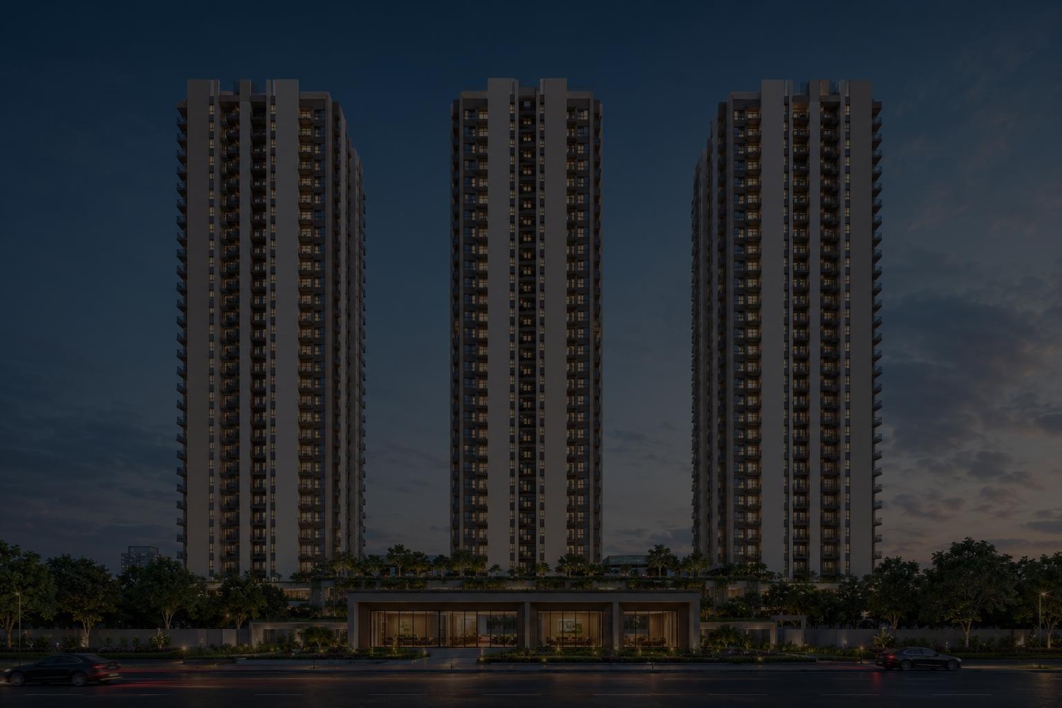 Ultra luxury towers at dusk